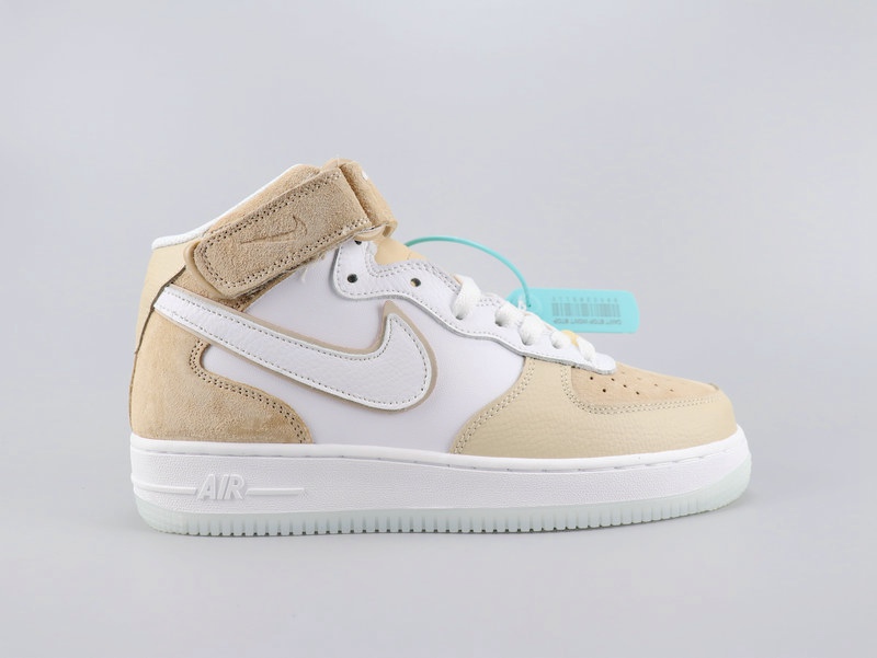 2020 Women Nike Air Force 1'07 White Yellow Shoes